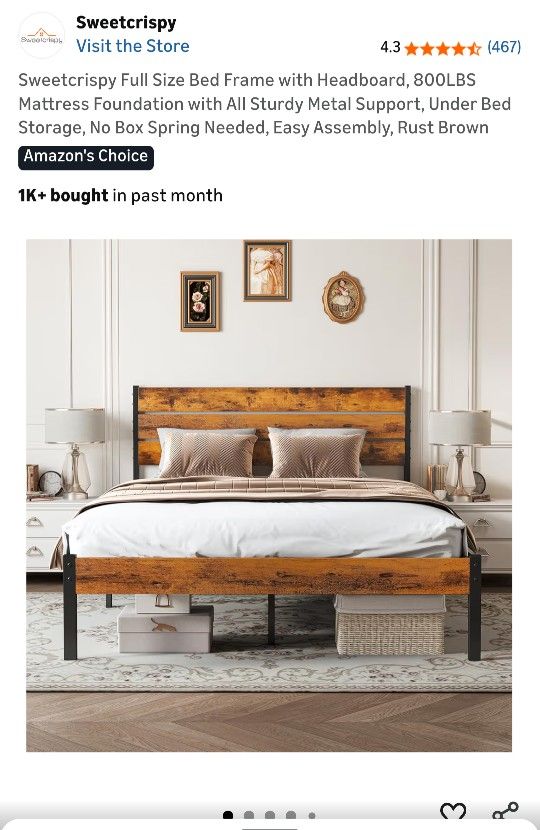 FULL SIZE BED FRAME.