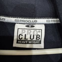 Size Small Navy Zip Up Pro Club Hoodie