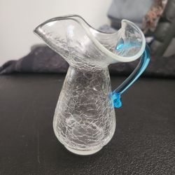 Blenko crackle glass