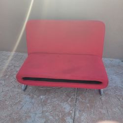 Red Modern Chair and a half