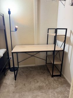 FREE Computer Desk with Shelves – Pickup Only
