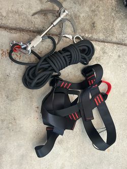 Grappling Hook Rope and Harness Set