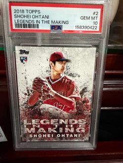 2018 Topps Shohei Ohtani Legends Rookie PSA 10