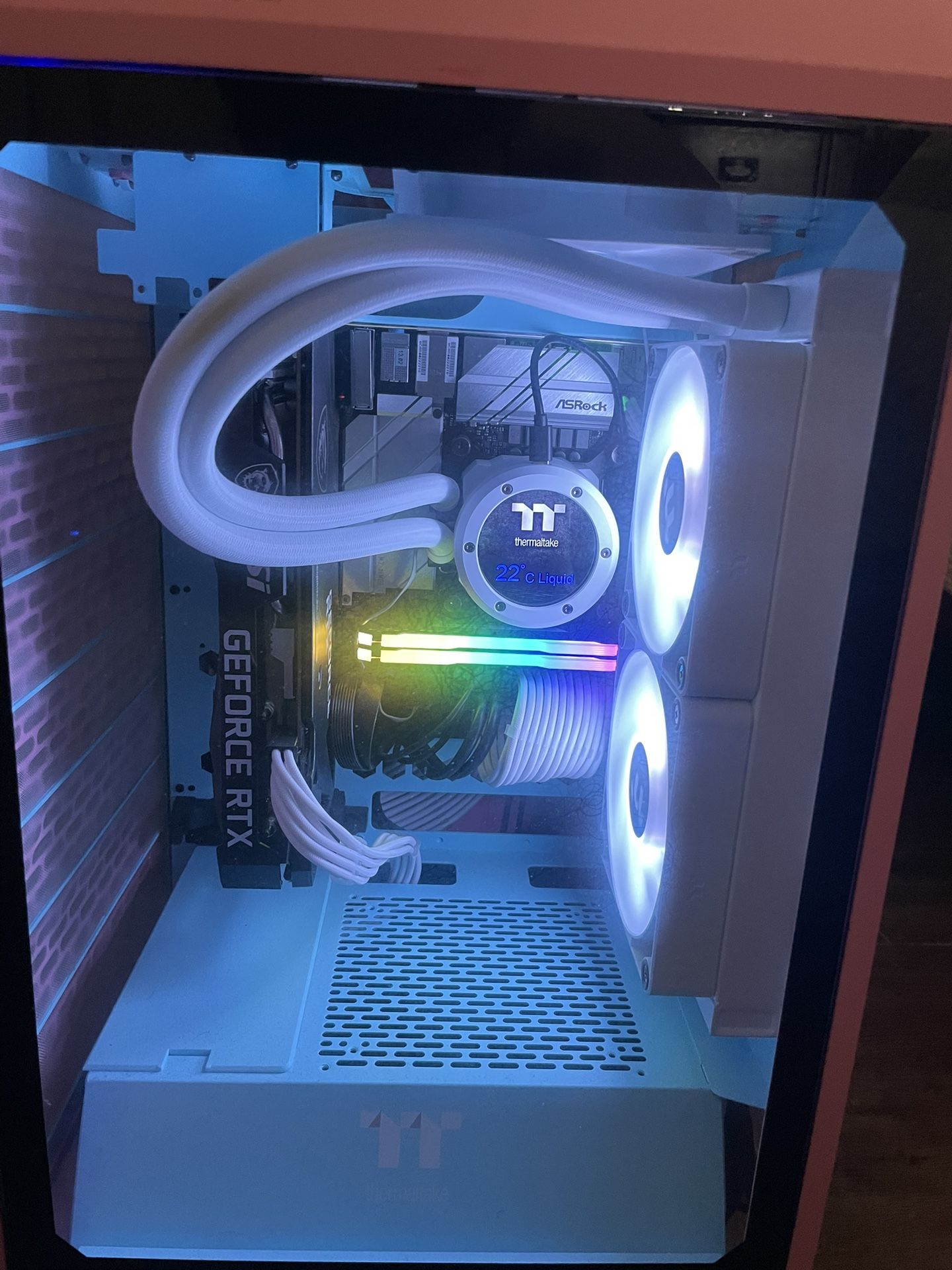 Gaming PC With Keyboard And Controller