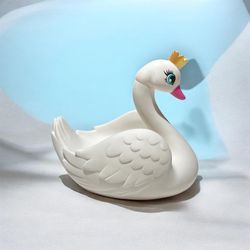 Princess Swan Lake Crown Cup Holder Bath Pool Barbie Doll Toy 8"