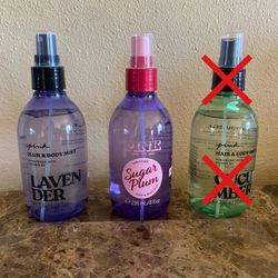 PINK Hair & Body Mists 