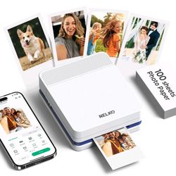 Nelko Pocket  Instant

Smartphone Inkjet Photo Printer With 100 Photo Papers,