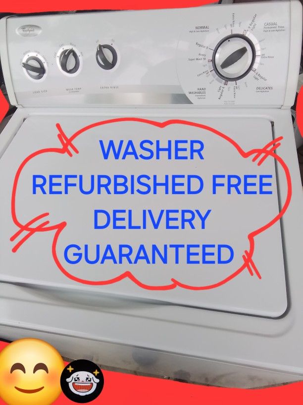 WASHER REFURBISHED FREE DELIVERY POSSIBLE GUARANTEE 60 DAY WORKS GOOD