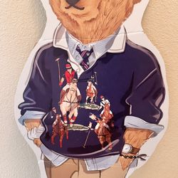 Preppy Polo Bear Cutout Printable, Old Money Party Decor, Luxury Birthday