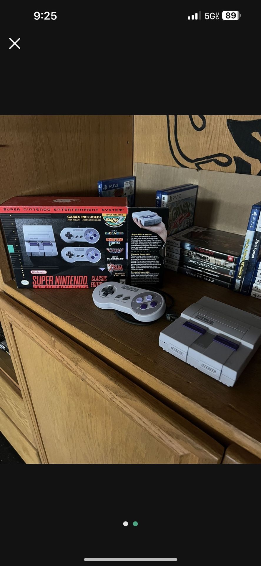 Super Nintendo classic edition for sale with box!