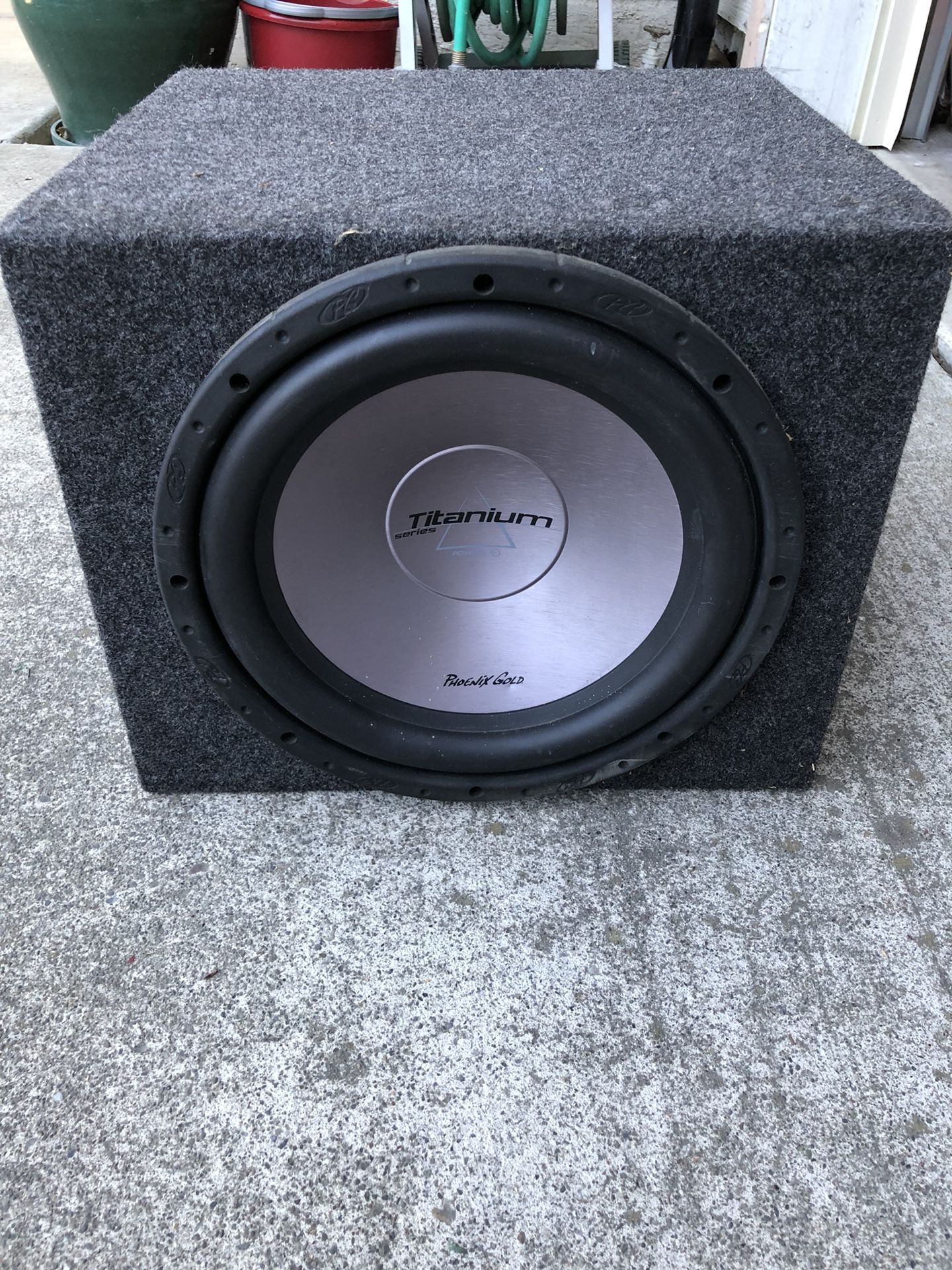 Phoenix Gold 12” Titanium Subwoofer with Enclosure