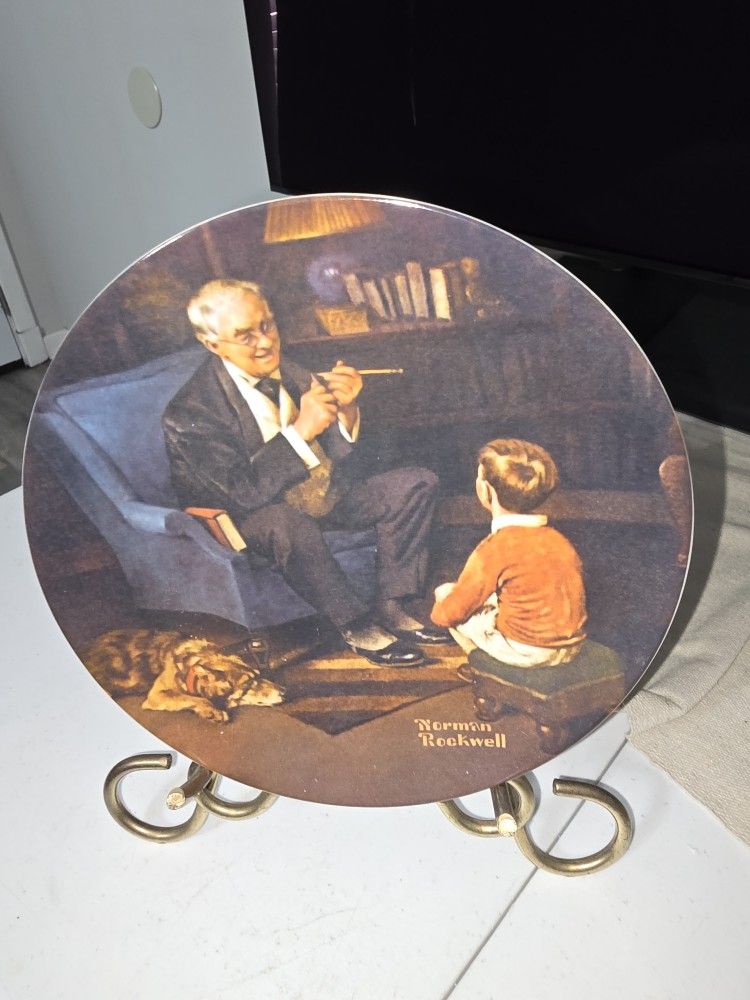 Norman Rockwell The Tycoon Collector Plate 1982