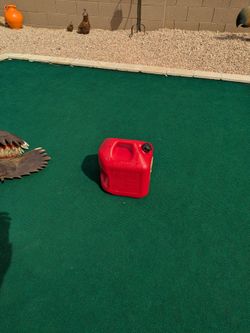 Red Plastic Gasoline Gas Can