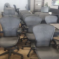 NEW OPEN BOX HERMAN MILLER REMASTERED AERON CHAIRS  50% OFF SALE !!!