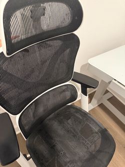 White black office chair