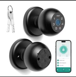 Black 4-in1 smart door knob