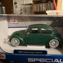 Diecast 1968 Vw 1/24 Green Custom Lowered