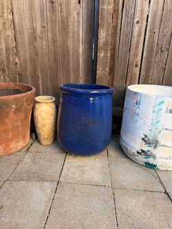 Large Pots and Rocks