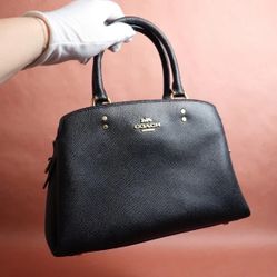 Black Leather Coach Bag 