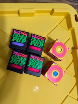Needoh Pink Pup & Color Changing Yellow, & Blue Squishy Authentic $20 each