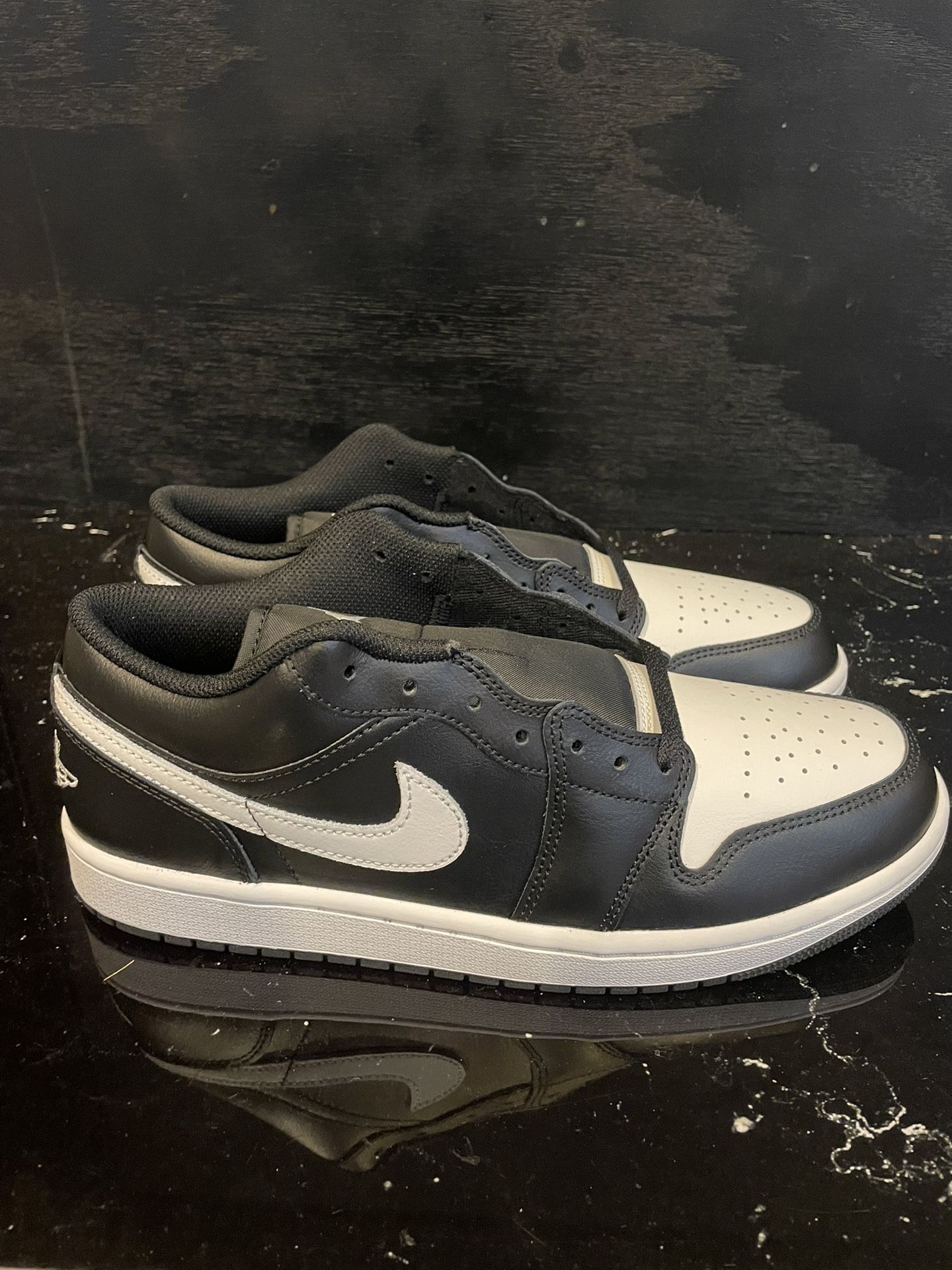 Nike Air Jordan 1 Low Retro Shoes Black Summit White 553558-043 Men Size 10 New