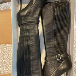 Calvin klein Pleather Knee High Boots