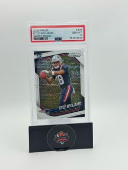 2025 PRIZM KYLE WILLIAMS  #336 WHITE DISCO PSA 10 - POP 1