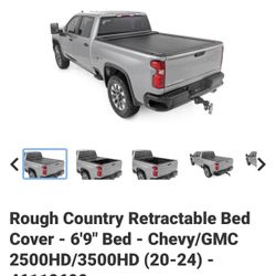 New In box Rough Country Retractable Bed Cover GMC And Chevy 20-24