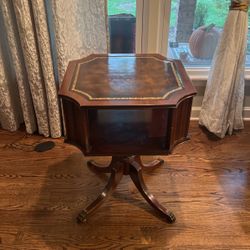 Antique Solid Wood Side Table 