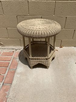 Wicker Outdoor Side Table