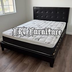 New Queen Bed Frame With Mattress 