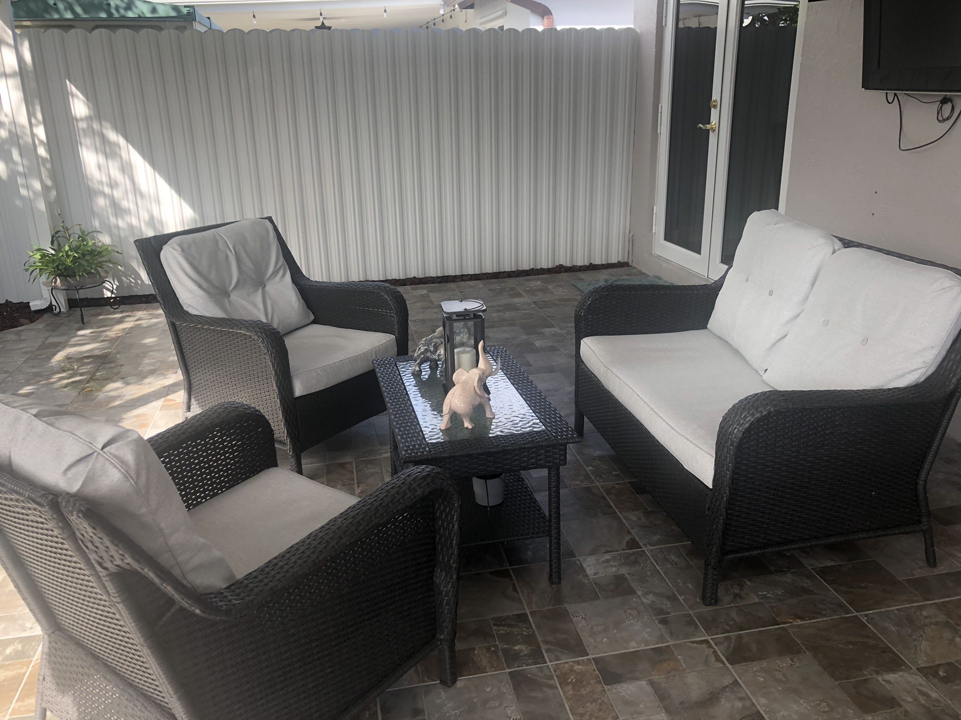 Outdoor grey furniture set