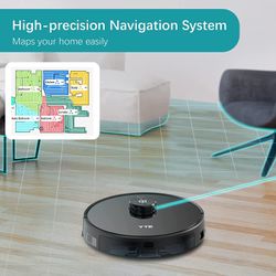 Robot Vacuum, Robotic Vacuum Cleaner with Lidar Navigation & Smart Mapping, 2700Pa Suction, Scheduled & Zone Cleaning, Self-Charging, Works with Alexa