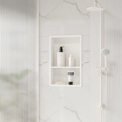 New Stainless Steel Shower Niche - Matte White