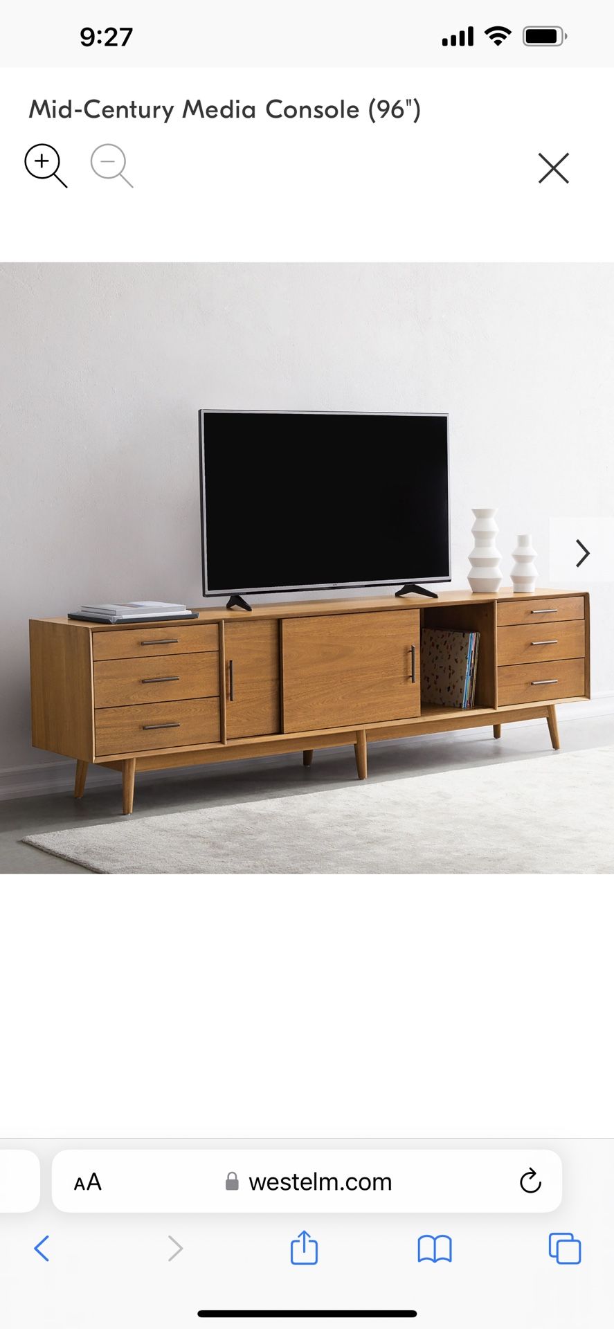 West Elm 96” Console