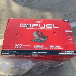 Milwaukee Fuel Miter Saw 10” Tool Only New Nuevo $320