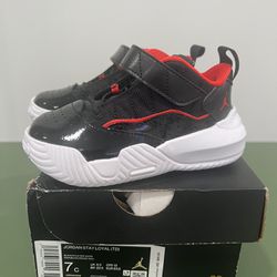 Nike Air Jordan Stay Loyal Black Red Bred DC7231-001 Toddler Baby Shoes 7C NEW