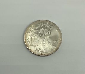 1 OZ AMERICAN SILVER EAGLE COIN 2001