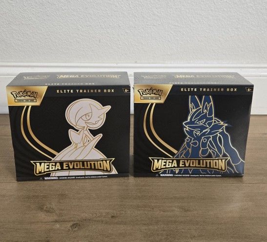 For Sale:
Brand New in Box Pokemon Trading Card Game Mega Evolution Elite Trainer Box ETB Mega Gardevoir and Mega Lucario