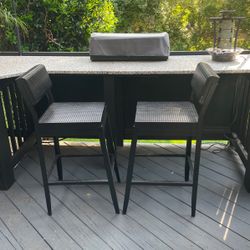 Wrought iron heavy duty barstools $90.00 For Both.
