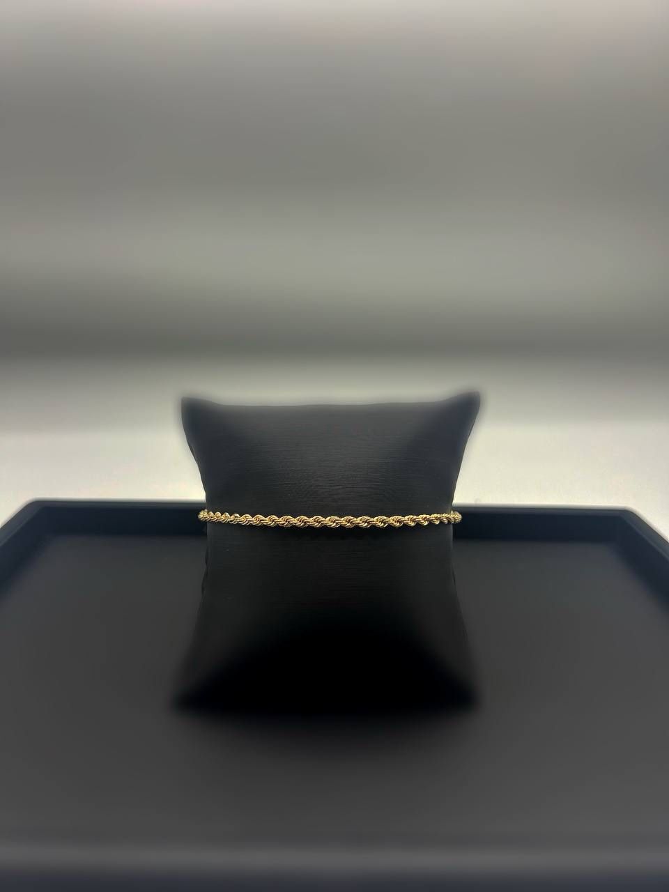 14k solid yellow gold Rope link bracelet 3mm 8in 6,8g