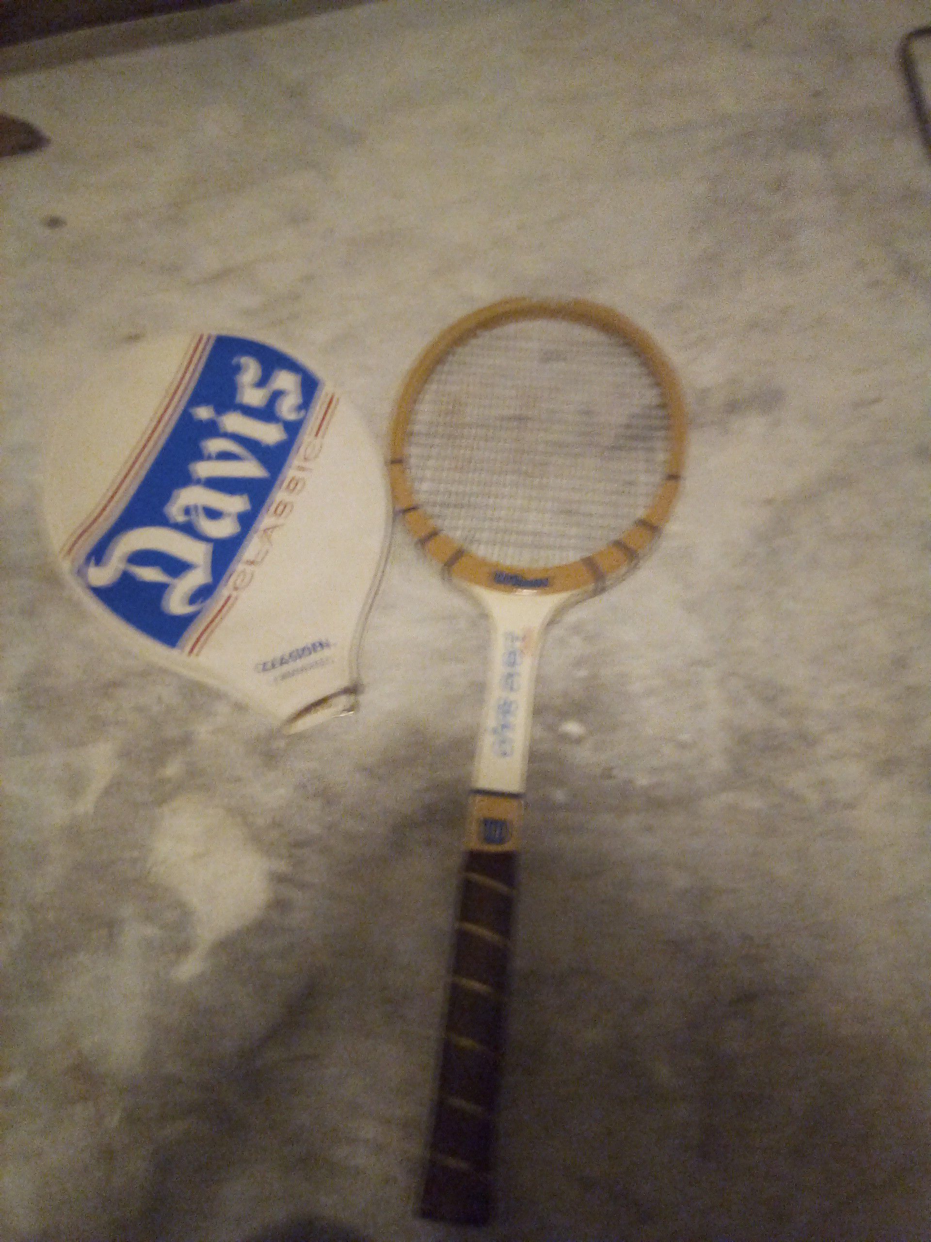 Pristine chris evert laminated Wilson tennis racket with case