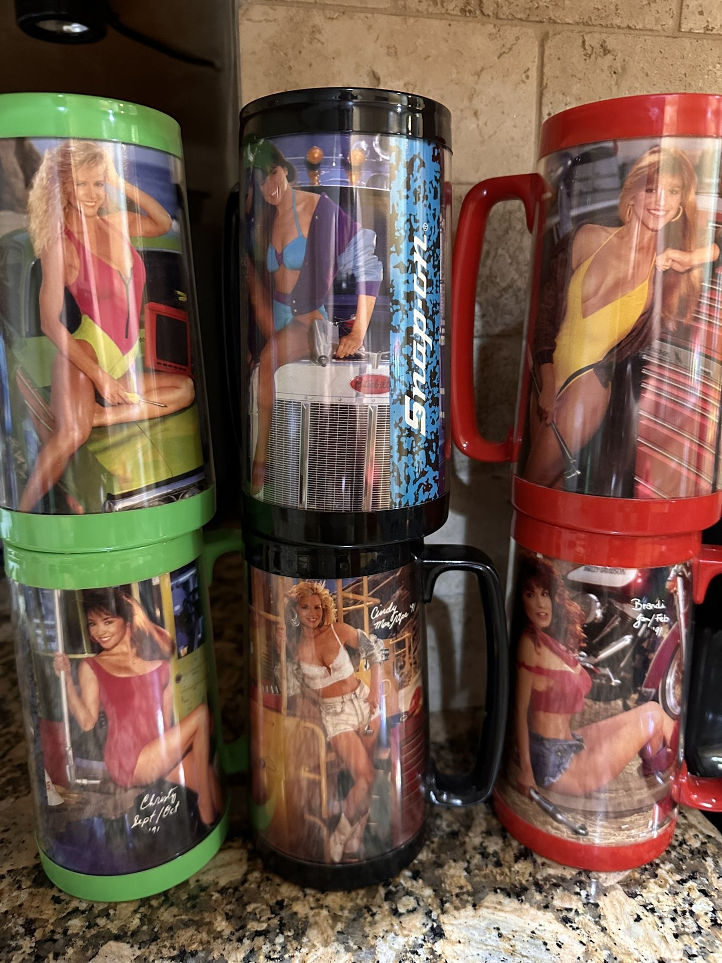 1991 Original Set Snap On Tools Collectors Cups