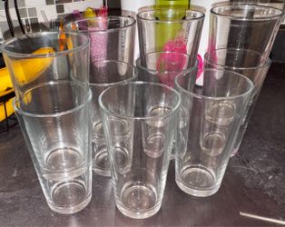 Clear Glass Drinking Glasses Set