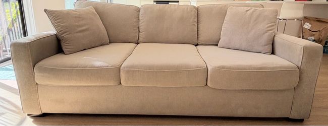 3-Seat Fabric Sofa in Beige