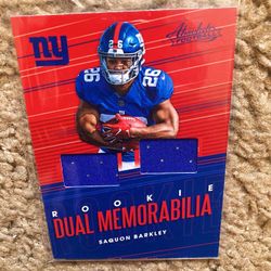Saquon Barkley RC Dual Jersey 2018