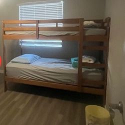 Wooden Bunk Bed Frame Only