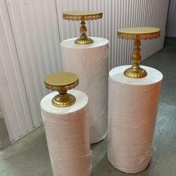 Wood Pedestals set of 3