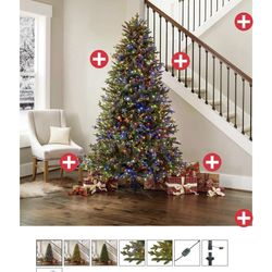 Christmas Tree 7.5ft Green Tree LED Lights