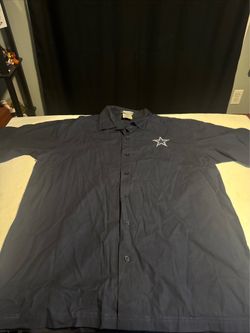 Large Dallas Cowboys Reebok Cotton Full Button Down